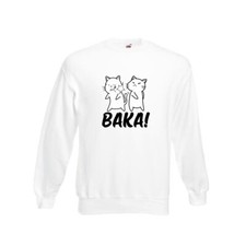 Baka! | böse Katze | Ohrfeige | Comic | Runterhauen Sweatshirt Weiß