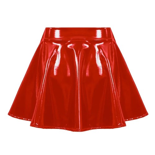 Damen wetlook rock lackleder - wetlook,