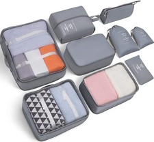 Reise Koffer-Organizer Packtaschen Kleidertaschen Packwürfel Set 9-teilig Urlaub