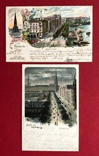 2 x Litho AK HAMBURG 1899