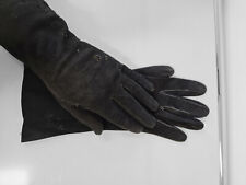 Damenhandschuhe - feinstes Rehleder - bestickt - Gr. 7 1/2 - Neu und ungetragen