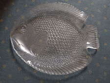 große Glas Fischplatte Servierteller von Arcoroc France 38,5 x 32 cm