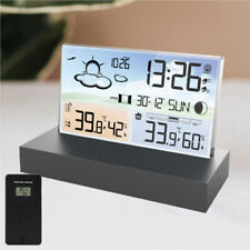 Wetterstation Funk Mit Farbdisplay Thermometer Innen-Außensensor Digitale Wecker