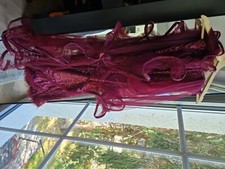 Purpe weinroter Ready to Wear Sari - indische Damenbekleidung