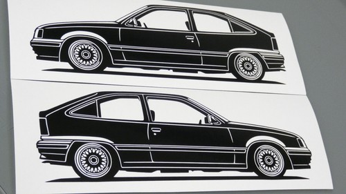 Opel kadett sticker - e,