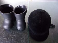 Reitkappe und Reitstiefel von Baby Born, schwarz, mit Gebrauchsspuren 