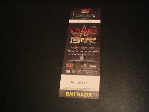 Guns roses ticket - roses,