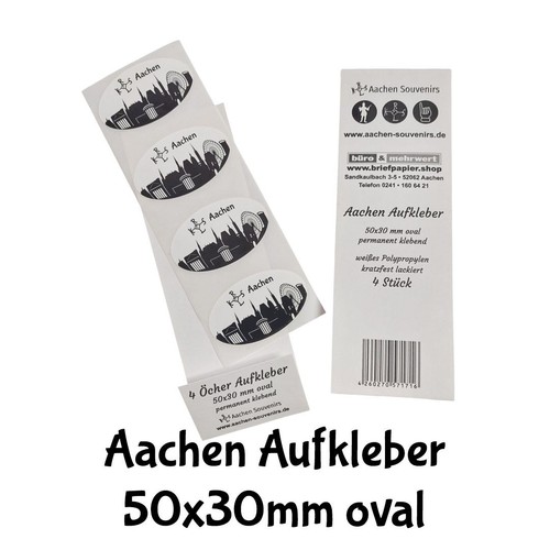 Aachener skyline aufkleber - aachener,