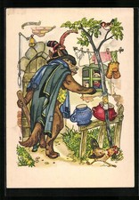 AK Reklame für Indanthren, Märchen vom Wolf und den sieben Geißlein 