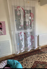 Vorhang Kinderzimmer  Tunnelzug Gardine  130x230 cm Pony Pferde