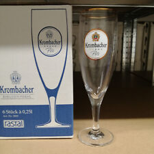 Krombacher Pokal 6x 0,25 l Bierglas aktuelles Design 5* (OHNE Karton)