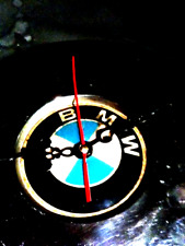 1 Vintage BMW Radkappen Wanduhr 22-CM mit leiser Quarzuhr SUCHE 50-70er INVENTAR
