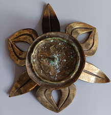 Antiker Kerzenständer. Kupfer. Für Kerzen bis 7 cm Durchmesser.