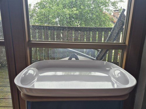 Neu tupperware tablett - tablett, weiß