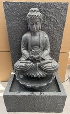Brunnen Zimmer Balkon Buddha mit Rückwand und Licht  BTH: 38x29x65