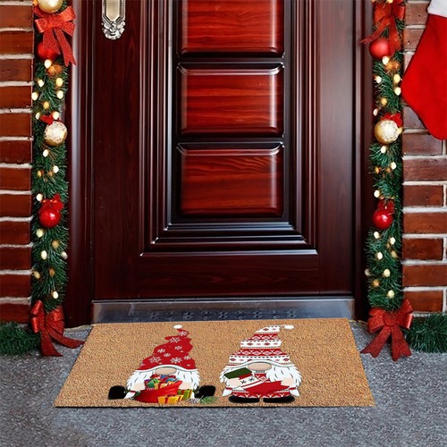 Weihnachtliche fußmatte mit - weihnachtliche,