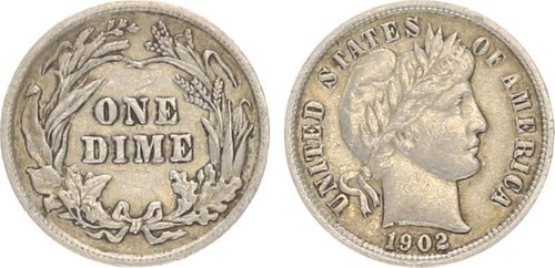 Usa one dime 1902 silber - one, 1902-