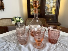 Alte Vintage Glas Karaffe
