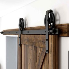 CCJH Schiebetürsystem Laufschiene Beschlag für Schiebetüren Holzschiebetür 1M-4M