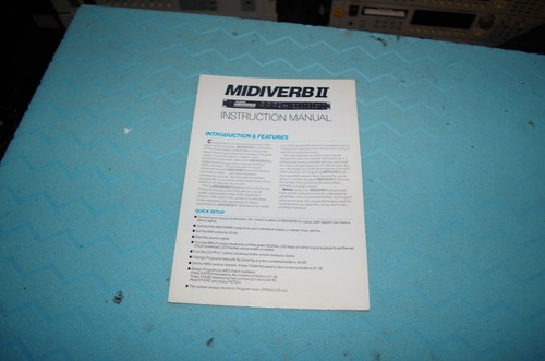 Alesis midiverb instruction - alesis,