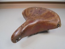 DDR Fahrradsattel Ledersattel 60erJahre Braun Fahrrad Mühlhausen Retro 1/6