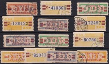 Lot Dienstmarken DDR, Wertstreifen mit Balken, Alles gestempelt