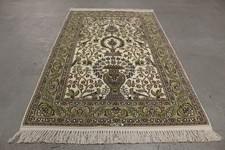 Antik handgeknüpfter hereke Teppich Seide auf wolle 128 x 78 cm wie neu perfekt