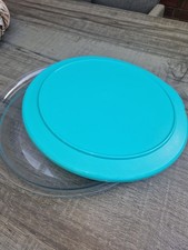 Tupperware Tafelperle 2 Liter flach *  Deckel türkis Schale Schüssel transparent