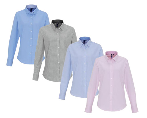 Premier damen oxford bluse - premier,