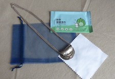 Echt Silber Kette dreireihig und massiver Anhänger alles Sterling 925 u. Zugaben