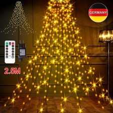 2.5M LED Christbaumbeleuchtung mit Ring Lichterkette Baummantel Weihnachtsbaum
