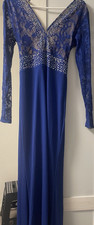 Blaues Eislaufkleid M A-Linie