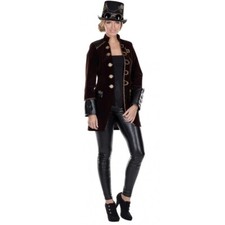 HALLOWEEN KARNEVAL KOSTÜM DAMENKOSTÜM STEAMPUNK MANTEL GR. 42  NEU