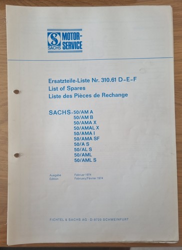 Ersatzteilliste sachs am - sachs, 50/am