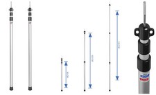 2 Stück Teleskop Zeltstange