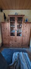 wohnzimmermöbel Vitrinenschrank Massivholz 