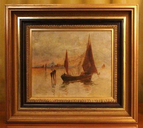 Antikes ölgemälde venedig - antikes,