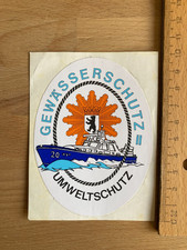 Aufkleber Sticker Wasser Schutz Polizei Berlin unbenutzt oval 9,8 cm (H)