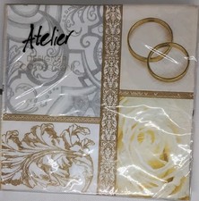 Serviette Ringe Herzen Rose