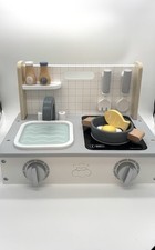 Kinderküche aus Holz, 10 Stück Mini Spielküche mit Lebensmittel für 3-5 Jahre