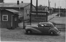 Foto Auto, Oldtimer EMW 340, FDJ-Lager "Friedländer Wiese"  ~1959, 10x14cm echt