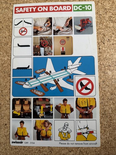 Swissair safety card - swissair,