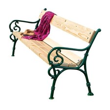 Gartenbank holz massiv rustikal Parkbank 190 cm Sitzbank 3 Sitzer