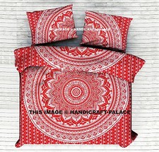 Indisch Rot Silber Bettdecke