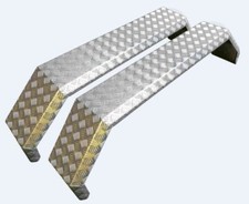 2 x Tandem Kotflügel Aluminium ALU Riffelblech für Tandem Anhänger 1500 x 240mm