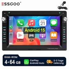 4+64G Carplay Android 15 Autoradio Navi Für VW Polo 9N Jetta Golf 4 Passat B5 T5