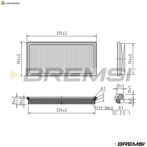 Luftfilter fa2067 für volvo - fÜr,