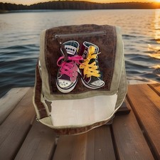 Umhängetasche Crossbody Beuteltasche Mittelgroß Olivgrün Braun Damen Kinder