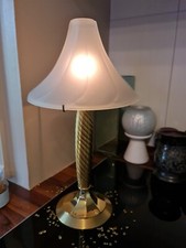 Große Partylite Stab - Kerzenlampe Lexington Messing mit mattiertem Glas 48 cm