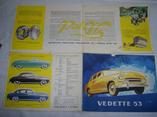 Prospekt ford vedette 53 - prospekt, ,